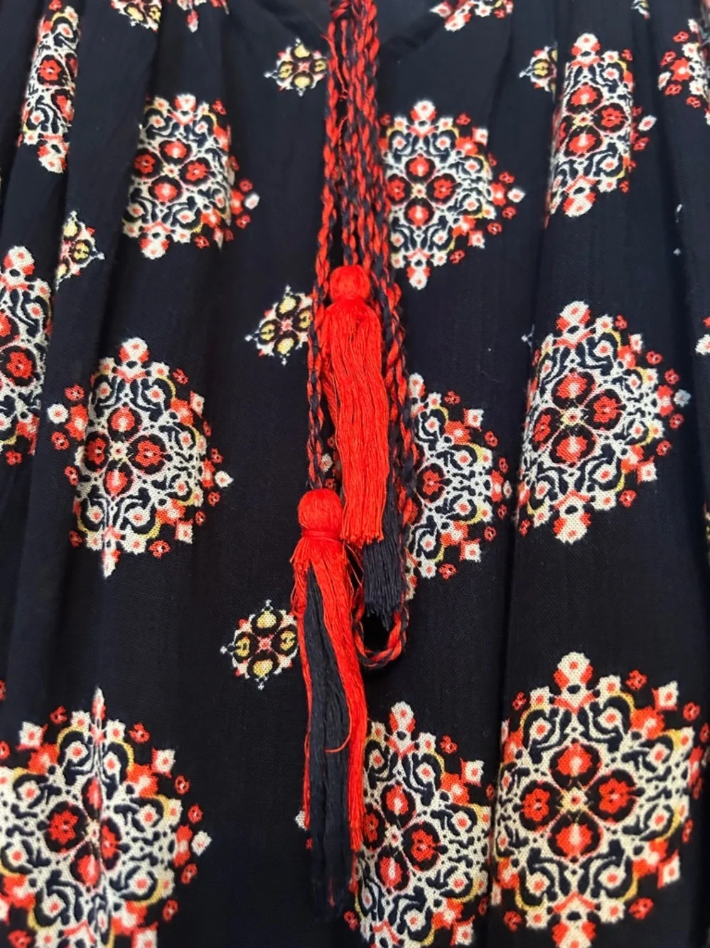 Evereve Braeve Boho Peasant Romper L Navy Like New Summer Casual Off Shoulder